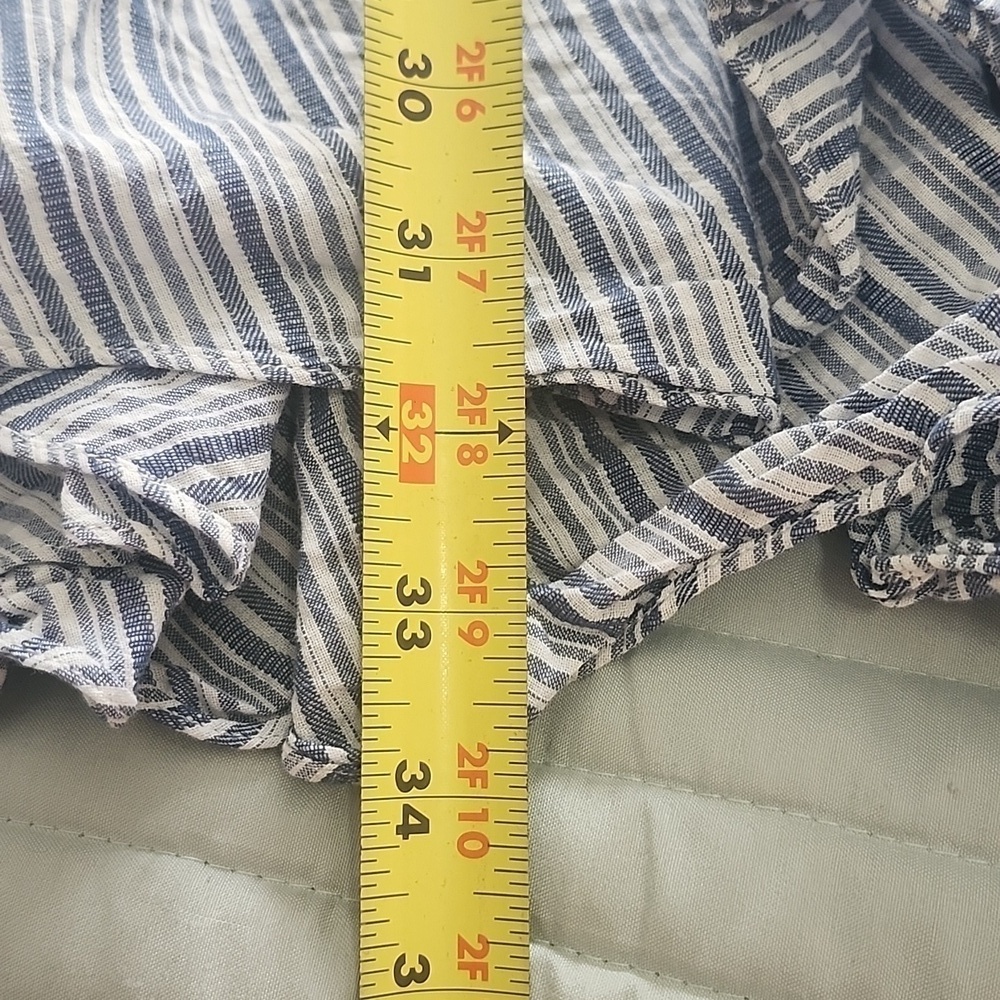 Rebecca Taylor Stripe Dress in Blue & White Size 8 Missing Belt - Picture 14 of 14